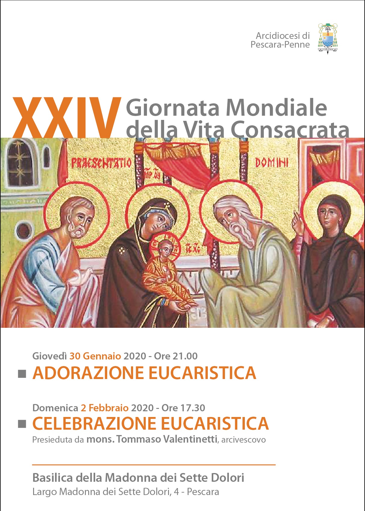 Giornata Della Vita Consacrata 2024 Giornata della Vita Consacrata – Chiesa di Pescara-Penne